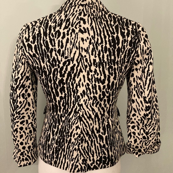 TALBOTS PETITES Animal Print Textured Jacket - Picture 2 of 9